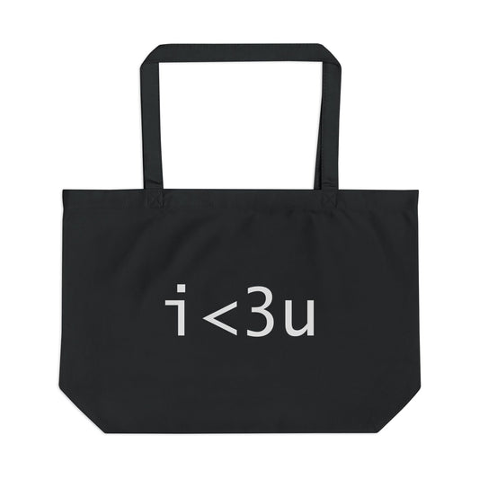i<3u large canvas tote_