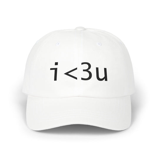 i<3u baseball cap, dark logo_