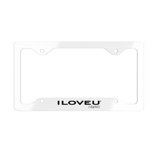 iloveu license plate frame_