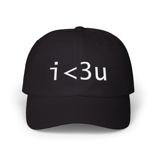 i<3u baseball cap, light logo_