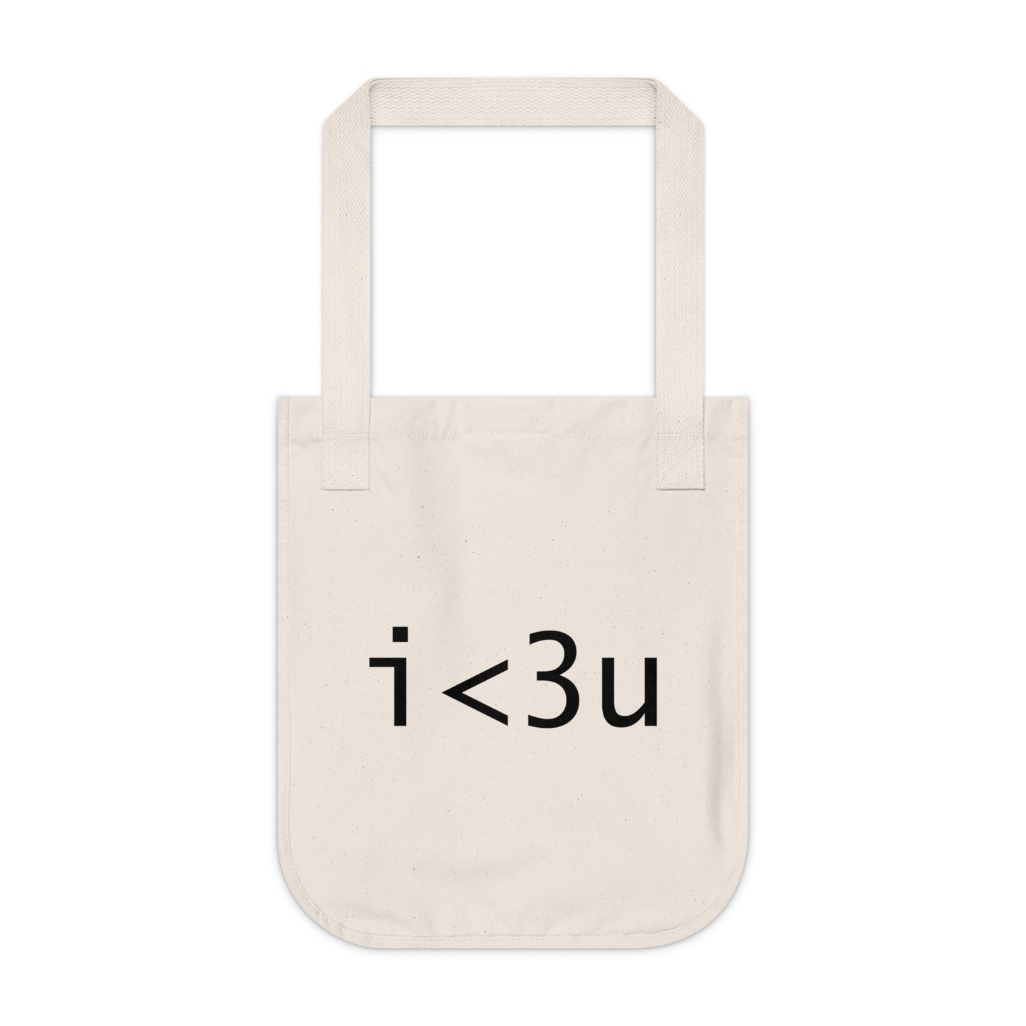 i<3u organic canvas tote_